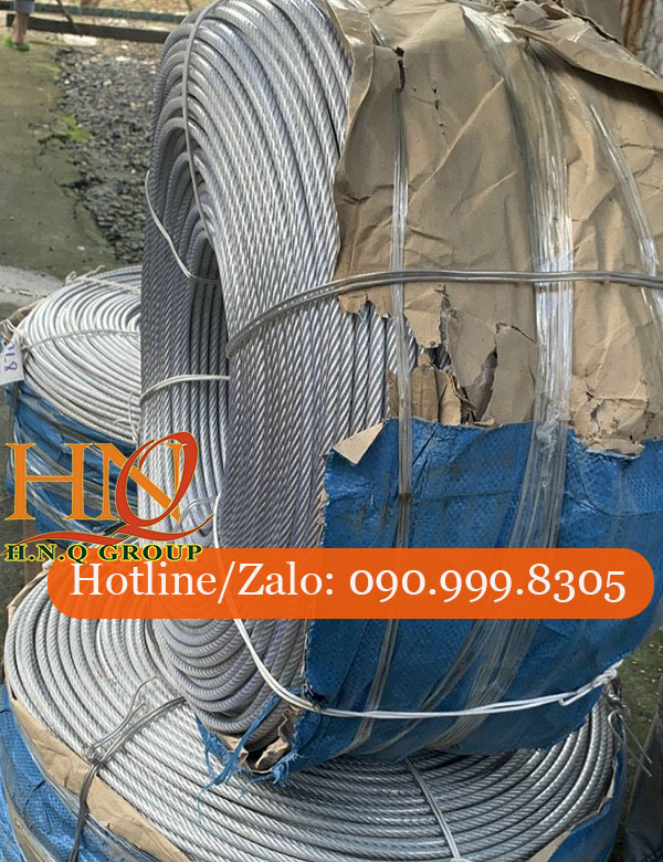 Giá dây cáp thép bọc nhựa các size (đường kính) từ phi 3 đến phi 14