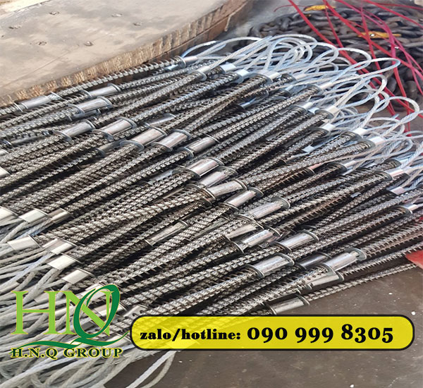 Gia công dây cáp chống văng dùng neo giữ ống nối khí nén